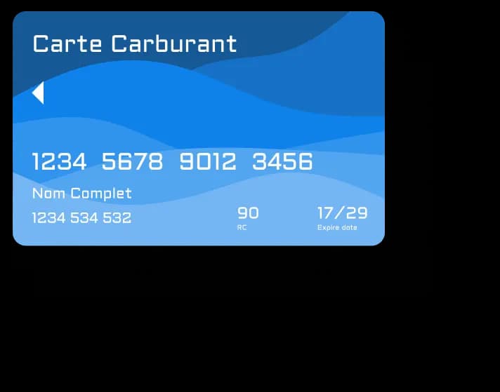 A Dadycar fuel card attached to a fleet vehicle